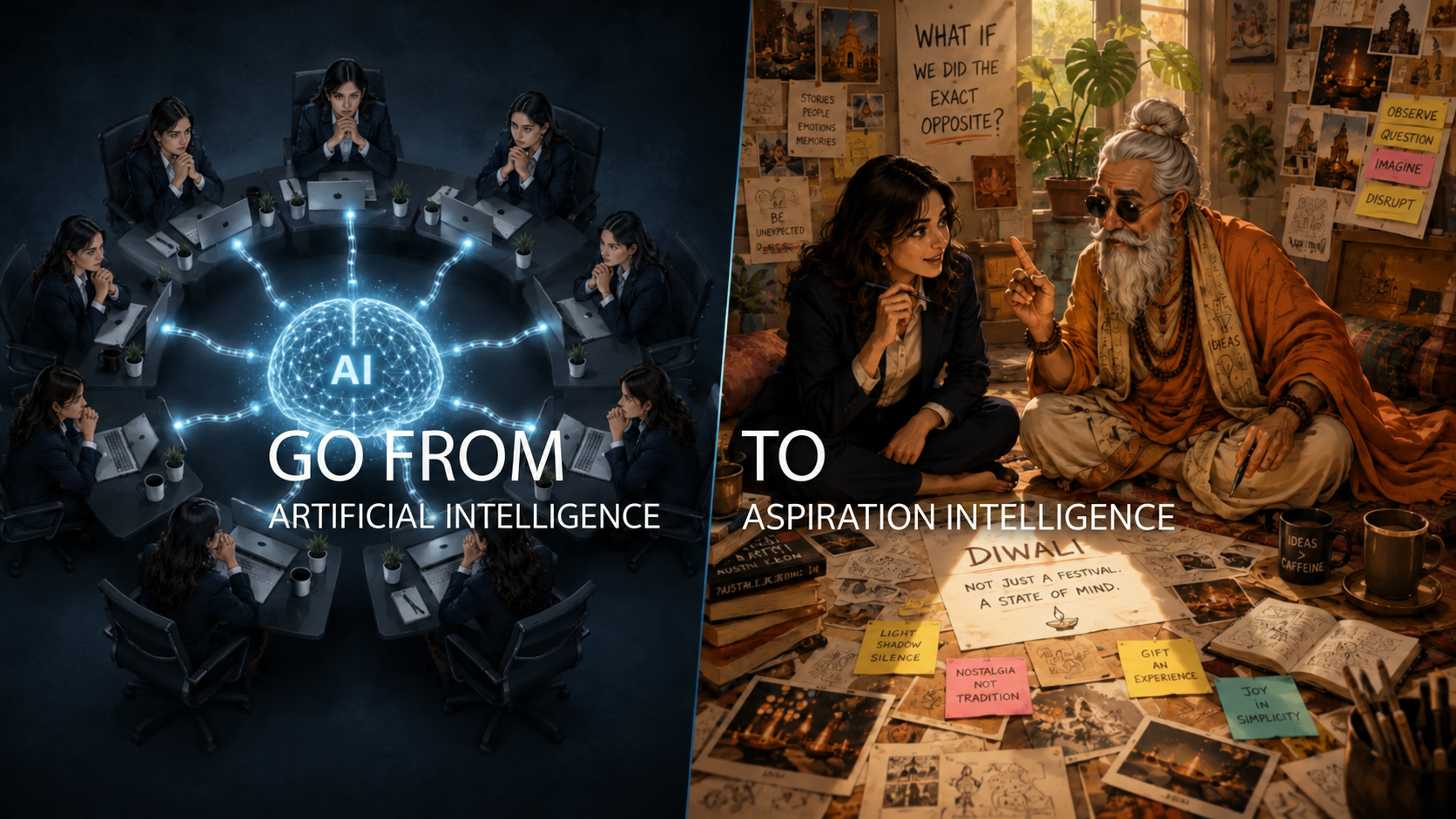 Case study still showing AI-assisted craft guided by an art director's judgement