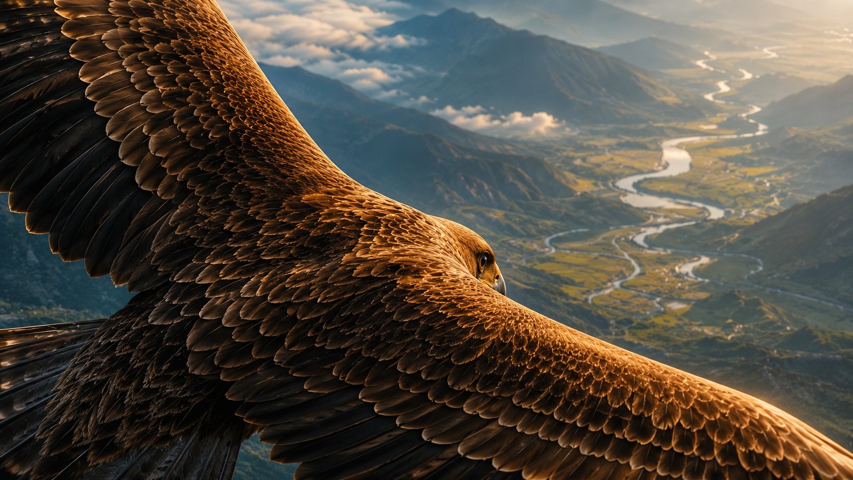 Hawk wing detail
